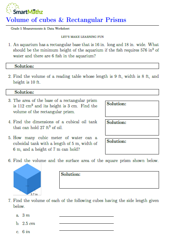 volume of rectangular prisms and cubes with fractions